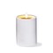 Outdoor Solar Flameless Pillar Candle 3x4 - White Plastic Everyday Candle, Wipe Clean, 4" H x 3" L x 3" W